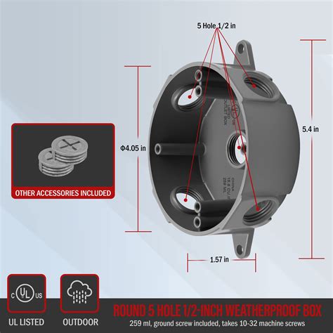 round junction box outdoor|4 round weatherproof electrical box.